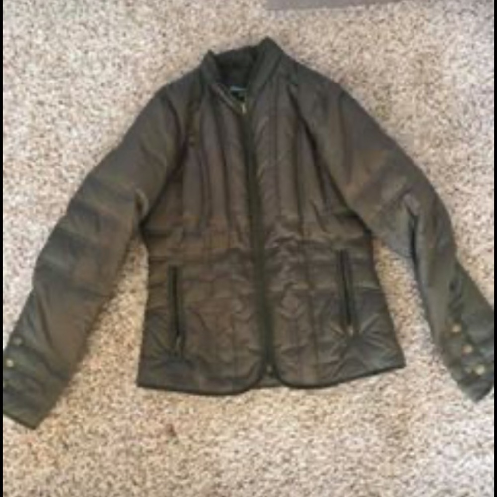 Eddie Bauer Womens XS Green Down Coat